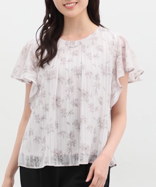 ハニーズ(Honeys) アクセ付きブラウス