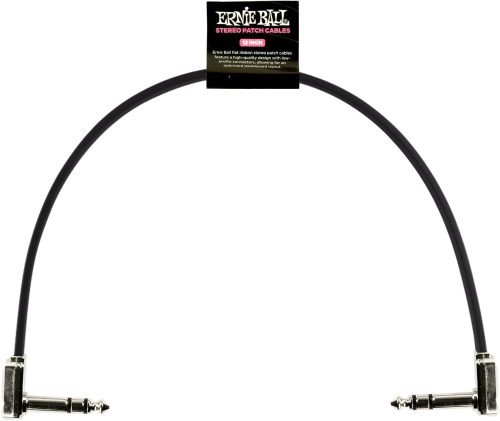 アーニーボール(ERNIE BALL) 12" Single Flat Ribbon Stereo Patch Cable - Black P06409