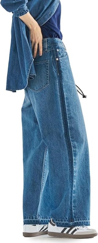 コーエン(coen) 側章バギーデニムパンツ