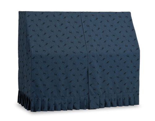 吉澤 アップライトピアノカバー ねこ音符柄ジャガード織 UP-695CN