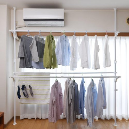 山善(YAMAZEN) 布団も干せる ハンガーラック WJM-3