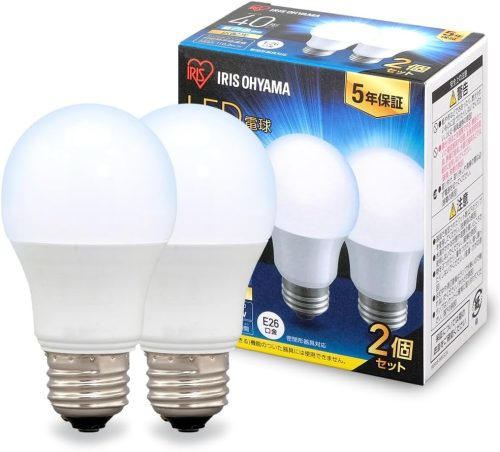 アイリスオーヤマ(IRIS OHYAMA) LED電球 E26 広配光2P 昼白色 60形 810lm LDA7N-G-6T62P