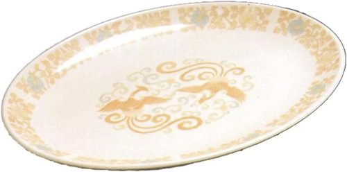 国際化工 マルケイ 牡丹鳳凰 9吋小判皿 L209 HO