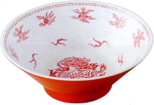 エンテック 瑞祥 メラミン樹脂製 中華丼 新龍模様 CA-18