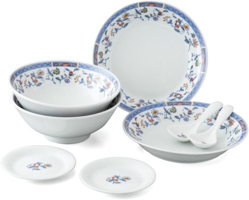 青花食器（お皿、麺碗、器、調味料入れ、レンゲなど）
