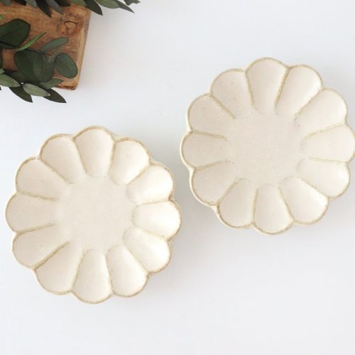 ユーチル 4寸皿 菊花