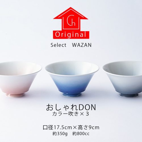 西日本陶器 WAZAN おしゃれDON カラー吹き