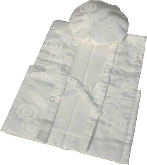 幻の酒 白寿99歳のお祝い用 国産鶴亀甲柄ちゃんちゃんこ 白色 Hakuju990002