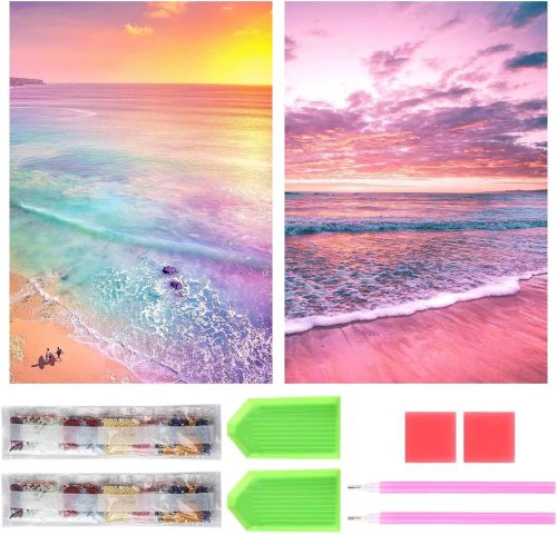 サムコス ダイヤモンドアートキット ダイヤモンドの絵画 2個セット