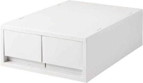 無印良品 ポリプロピレンケース・引出式・浅型・2個 仕切付 02108304