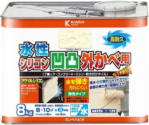 関西ペイント カンペハピオ 水性シリコン凹凸外かべ用 8kg