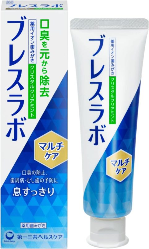 第一三共ヘルスケア(DAIICHI SANKYO HELTHCARE) 薬用イオン歯みがき ブレスラボ マルチケア クリスタルクリアミント 医薬部外品