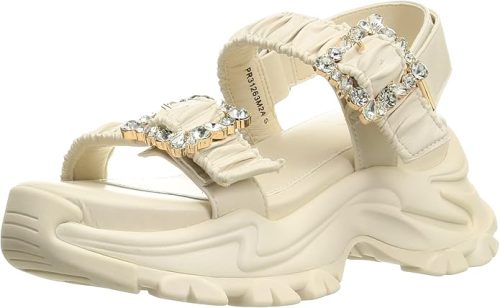 ランダ(RANDA) ビジュー×ギャザーベルトスポーツサンダル