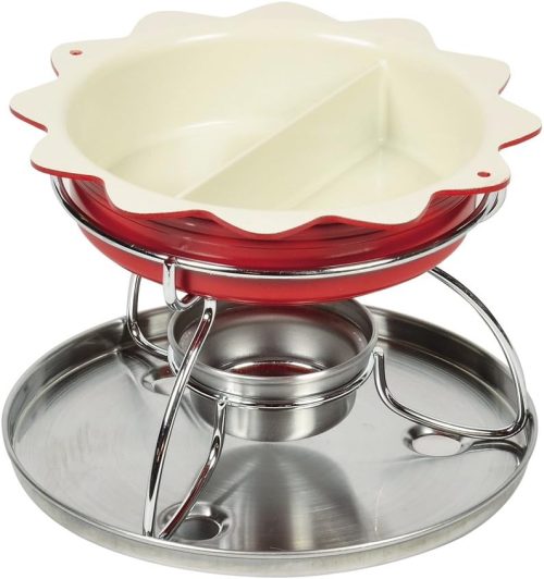 パール金属(PEARL METAL) プチクック ハーフ&ハーフフォンデュ鍋セット HB-2474