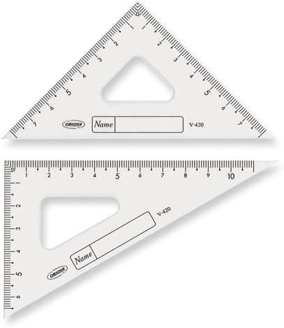 KYOEI PLASTIC GAKUNOアクリル三角定規12cm V-420