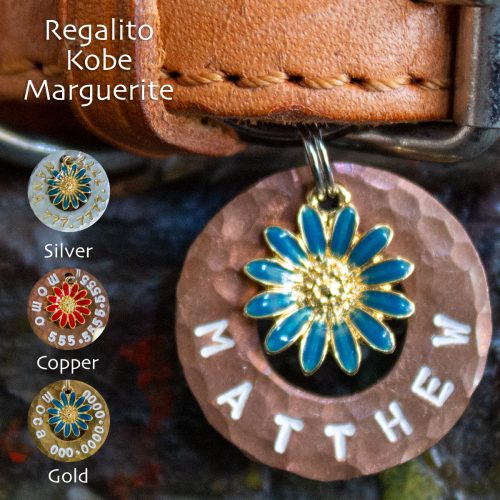 REGALITO KOBE 犬 猫 迷子札  マーガレット サークル型プレート marguerite_tag