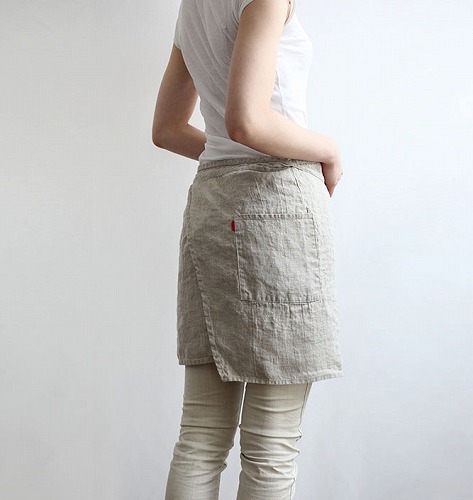 リーノエリーナ(Lino e Lina) カフェエプロン マノンフラックス A613E