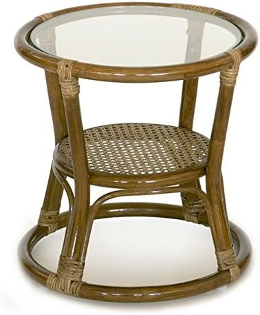 サンフラワーラタン ガラス サイドテーブル T806HR