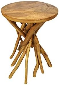 ヤヤパプス(YAYAPAPUS) ARチークの根の花台サイドテーブル