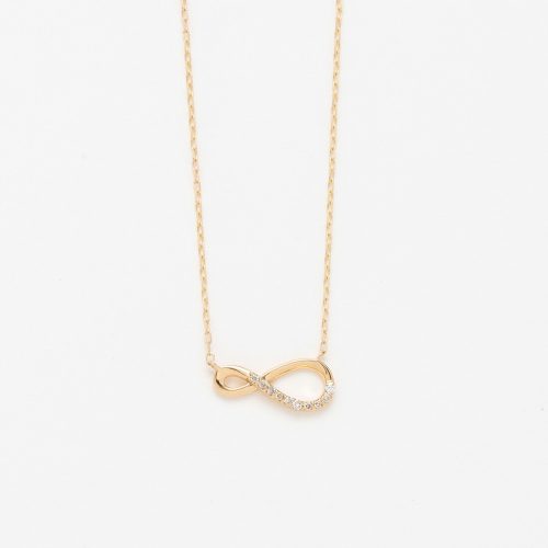 ブルーム(BLOOM) K10 イエローゴールド ダイヤモンド インフィニティ ネックレス