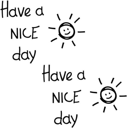 Maydahui ウォールステッカー have a nice day 2枚セット