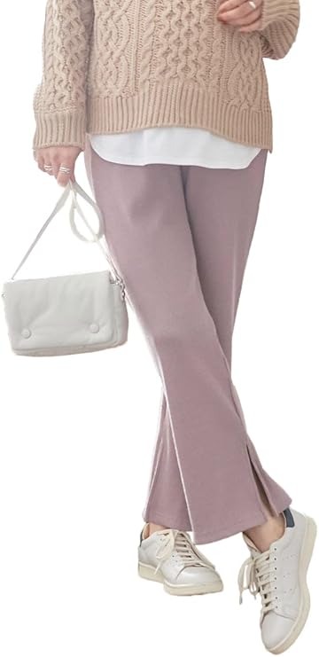 エンジェリーベ(ANGELIEBE) ain リブフレアレギンスパンツ