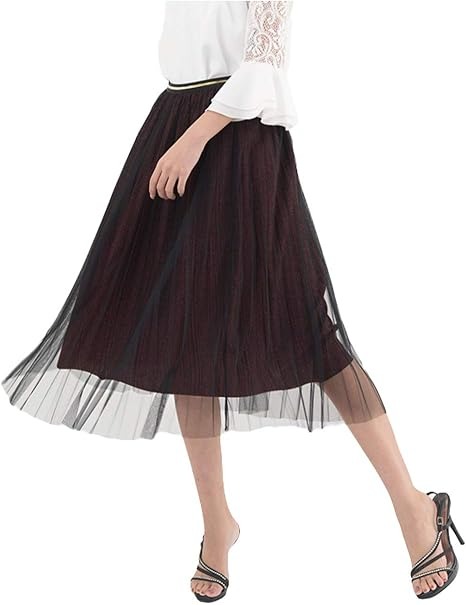 コウエイストア(KOEISTORE) ラメ入りプリーツ チュールスカート