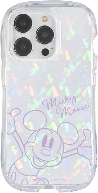 グルマンディーズ(gourmandise) ミッキーマウス iPhone 15 Pro 対応 クリスタルクリアケース DNG-183MK 2023