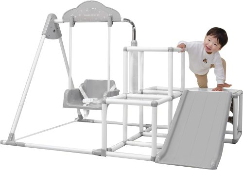ヤトミ(YATOMI) おりたたみわんぱくスライダージム ブランコ付き DX