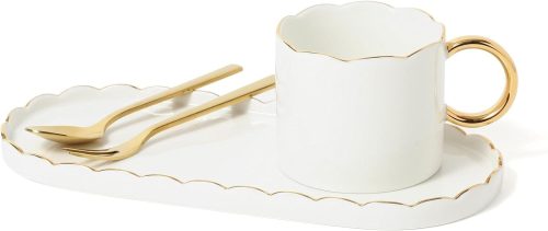 フランフラン(Francfranc) パステルスカラップ マグ&プレート ホワイト