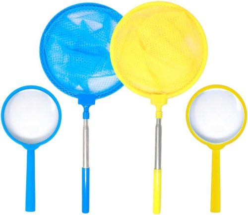 ミタス(Mitas) MILASIC 虫取り網 2本セット 虫眼鏡付き 伸縮式 TN-ICMG-B