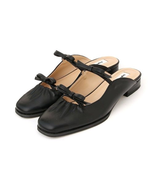 キャセリーニ(Casselini) ギャザーリボンミュール