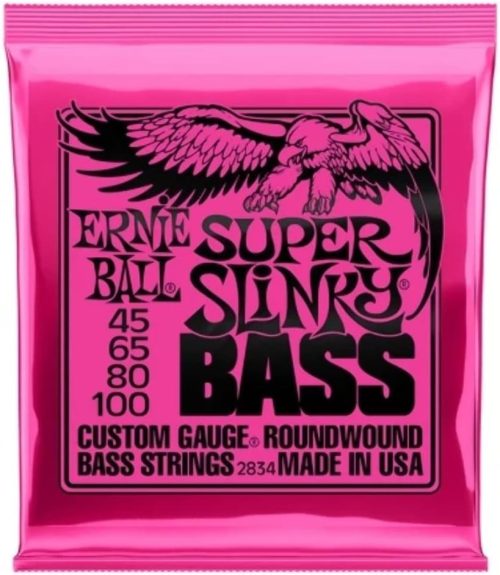アーニーボール(Ernie Ball) SUPER SLINKY NICKEL WOUND 5-STRING ELECTRIC BASS STRINGS 40-125 GAUGE P02824