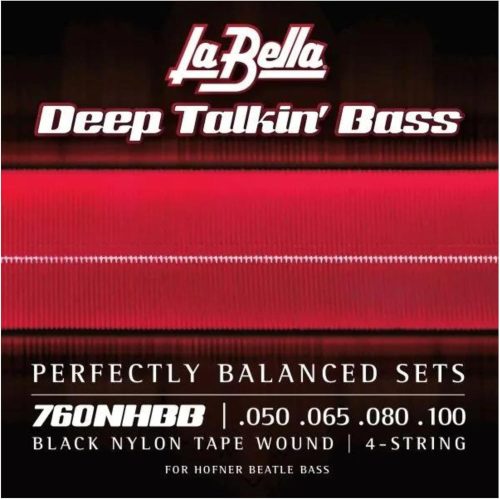 La Bella Beatle Bass Black Nylon Tape 50-100 760NHBB