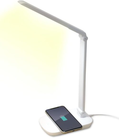 アイリスオーヤマ(IRIS OHYAMA) LEDデスクライト ワイヤレス充電 平置きタイプ LDL-QFD