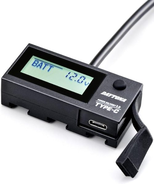 デイトナ(DAYTONA) デジタル電圧計&USB電源「e+CHARGER」 Type-C