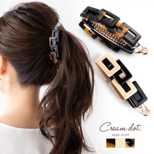 クリームドット(Cream dot) べっ甲風バナナクリップ