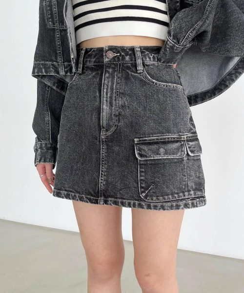 ヘザー(Heather) Denim Mini Skirt