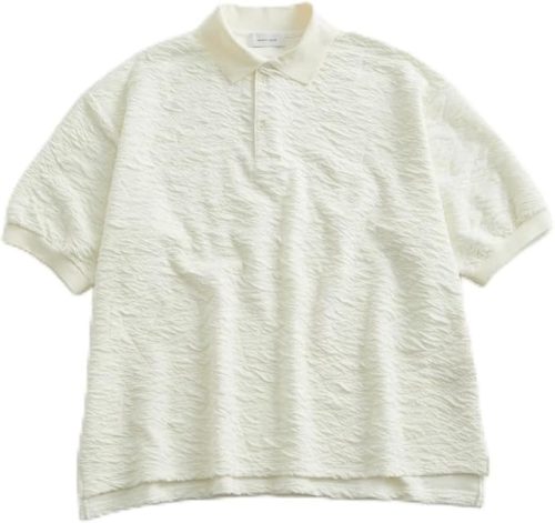 アダムエロペ(ADAM ET ROPE') ハーフスリーブ ジャガード ニットポロ