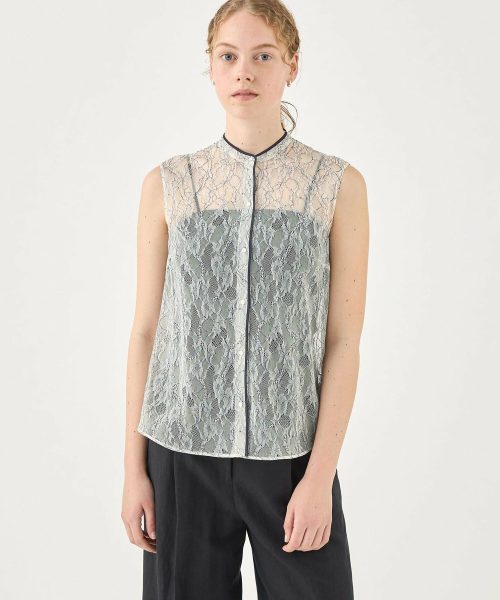 トゥモローランド(TOMORROWLAND) ファインレース ノースリーブブラウス