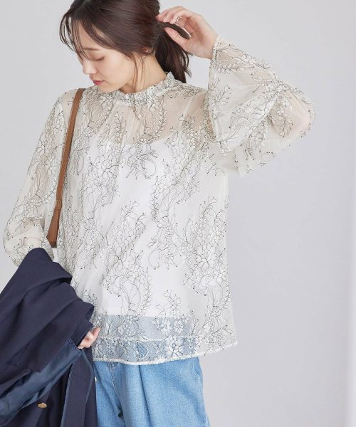 ロペピクニック(ROPE' PICNIC) フレンチレースブラウス