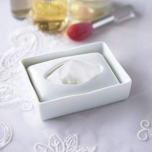 山九製陶所 ポケットティッシュ ボックス 山九 白磁 陶器 ケース