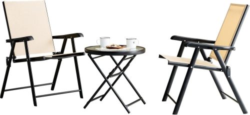 萩原 折りたたみ ガーデンテーブル＆チェア3点SET q3571r