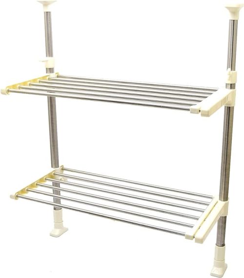 髙儀(TAKAGI) ステンレス スライド式伸縮突っ張り棚 2段 TR2-900S