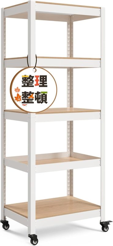 HOMEDANT HOUSE スチールラック キャスター付き HS604015W-5W-JP