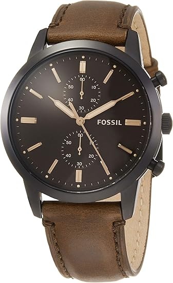 フォッシル(Fossil) TOWNSMAN 44mm クロノグラフ ブラウンレザーウォッチ