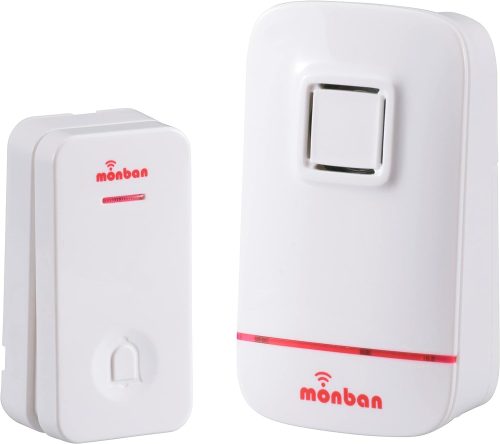 オーム電機(OHM) monban ワイヤレスコールチャイム 押しボタン送信機+電池式受信機 OCH-EC80 2017