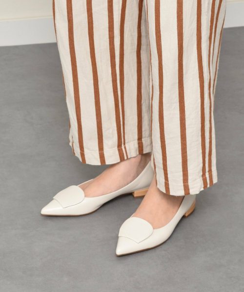 ファビオルスコーニ(Fabio Rusconi) ローヒールポインテッドトウパンプス