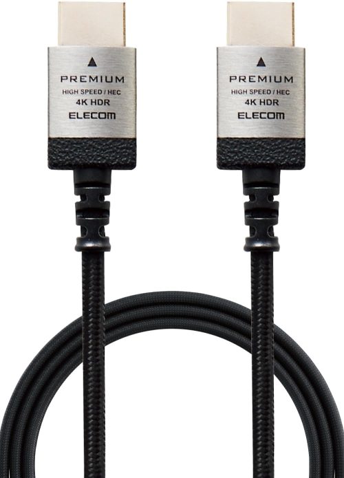 エレコム(ELECOM) PremiumHDMIケーブルアルミコネクタ スリムタイプ DH-HDP14ES20SBK