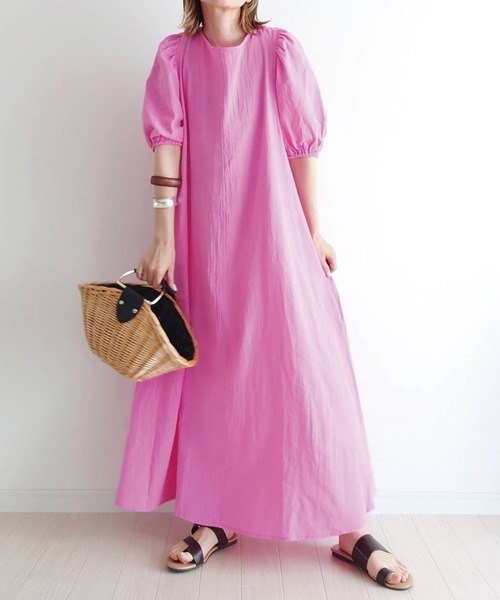 コーナーズ(CORNERS) CORNERS by yui ボリュームスリーブバックリボンワンピース